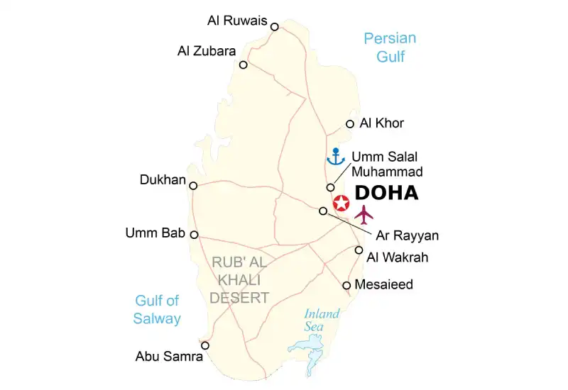 qatar cities map