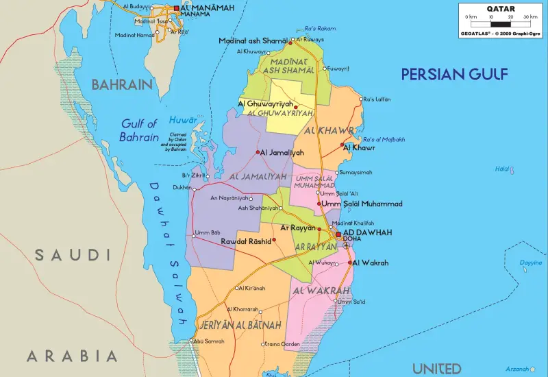 Qatar map