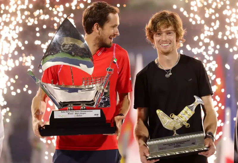 Daniil Medvedev and Andrey Rublev